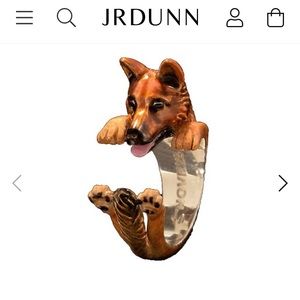 German Shepherd enamel ring